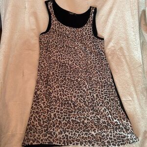 Y2K Cheetah Sequin Tank Top/Dress